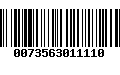 Código de Barras 0073563011110