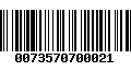 Código de Barras 0073570700021