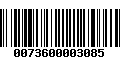 Código de Barras 0073600003085