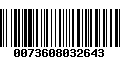 Código de Barras 0073608032643
