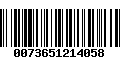 Código de Barras 0073651214058