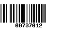 Código de Barras 00737012