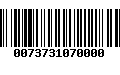 Código de Barras 0073731070000