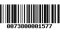 Código de Barras 0073800001577