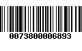 Código de Barras 0073800006893