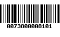 Código de Barras 0073800008101