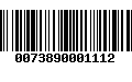 Código de Barras 0073890001112