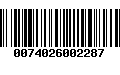 Código de Barras 0074026002287