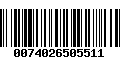 Código de Barras 0074026505511