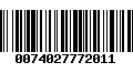 Código de Barras 0074027772011