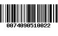 Código de Barras 0074090510022