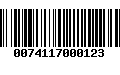 Código de Barras 0074117000123