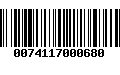 Código de Barras 0074117000680