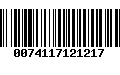 Código de Barras 0074117121217