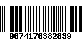 Código de Barras 0074170382839