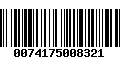 Código de Barras 0074175008321