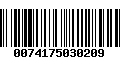 Código de Barras 0074175030209