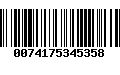 Código de Barras 0074175345358