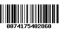 Código de Barras 0074175402860