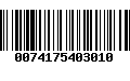 Código de Barras 0074175403010