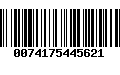 Código de Barras 0074175445621