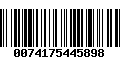 Código de Barras 0074175445898