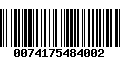 Código de Barras 0074175484002