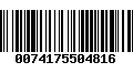 Código de Barras 0074175504816