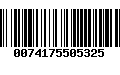 Código de Barras 0074175505325