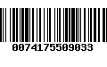 Código de Barras 0074175509033