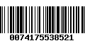 Código de Barras 0074175538521