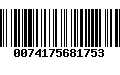 Código de Barras 0074175681753