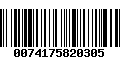 Código de Barras 0074175820305