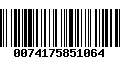 Código de Barras 0074175851064