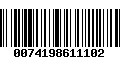 Código de Barras 0074198611102