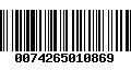 Código de Barras 0074265010869