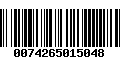 Código de Barras 0074265015048