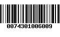 Código de Barras 0074301006009