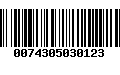 Código de Barras 0074305030123