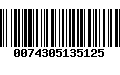 Código de Barras 0074305135125