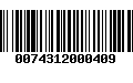 Código de Barras 0074312000409