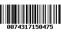 Código de Barras 0074317150475