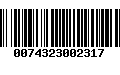 Código de Barras 0074323002317