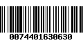 Código de Barras 0074401630630