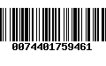 Código de Barras 0074401759461