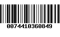 Código de Barras 0074410360849