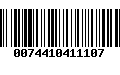 Código de Barras 0074410411107