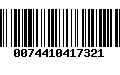Código de Barras 0074410417321