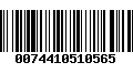 Código de Barras 0074410510565
