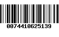 Código de Barras 0074410625139